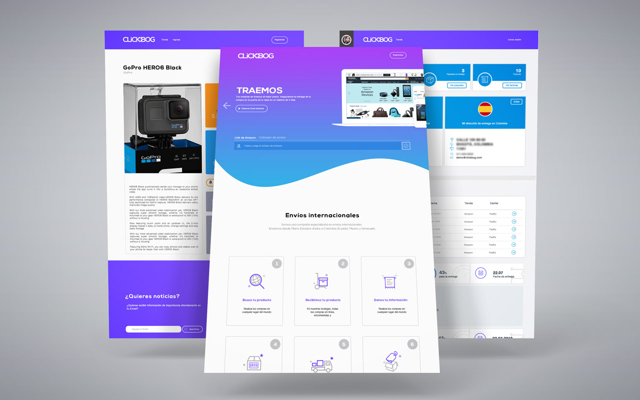 proyecto web de envíos
